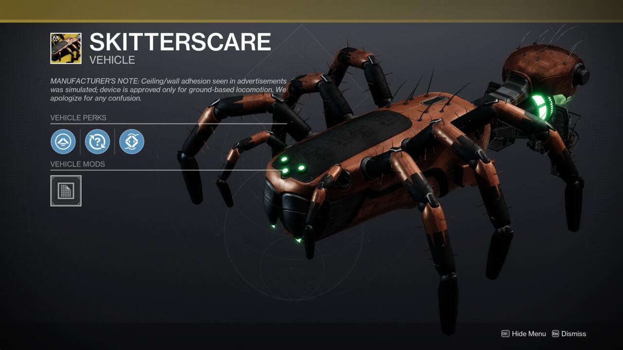Monta una araña gigante en la batalla para infundir miedo a tus enemigos.