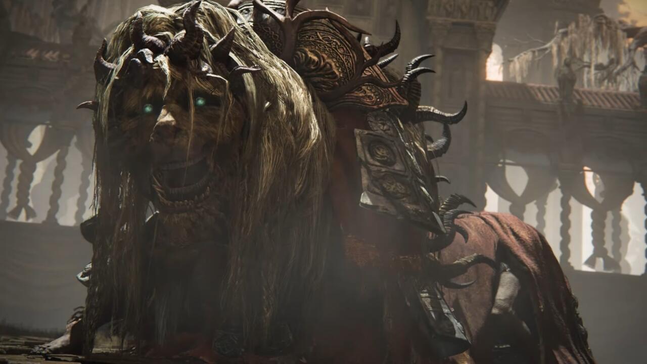 This appears to be a boss, a human warrior wearing a sort of Omen lion pelt, and he looks pretty vicious.