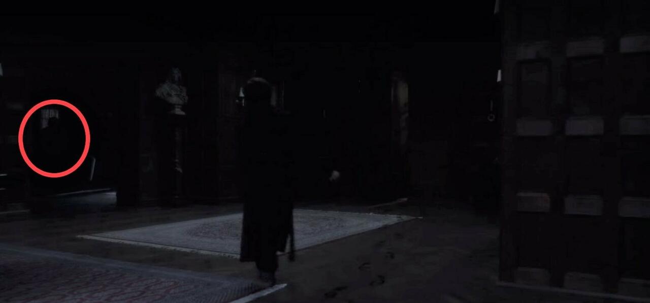 40.) Episode 4, 48:19, far left in the doorway as Miles walks out