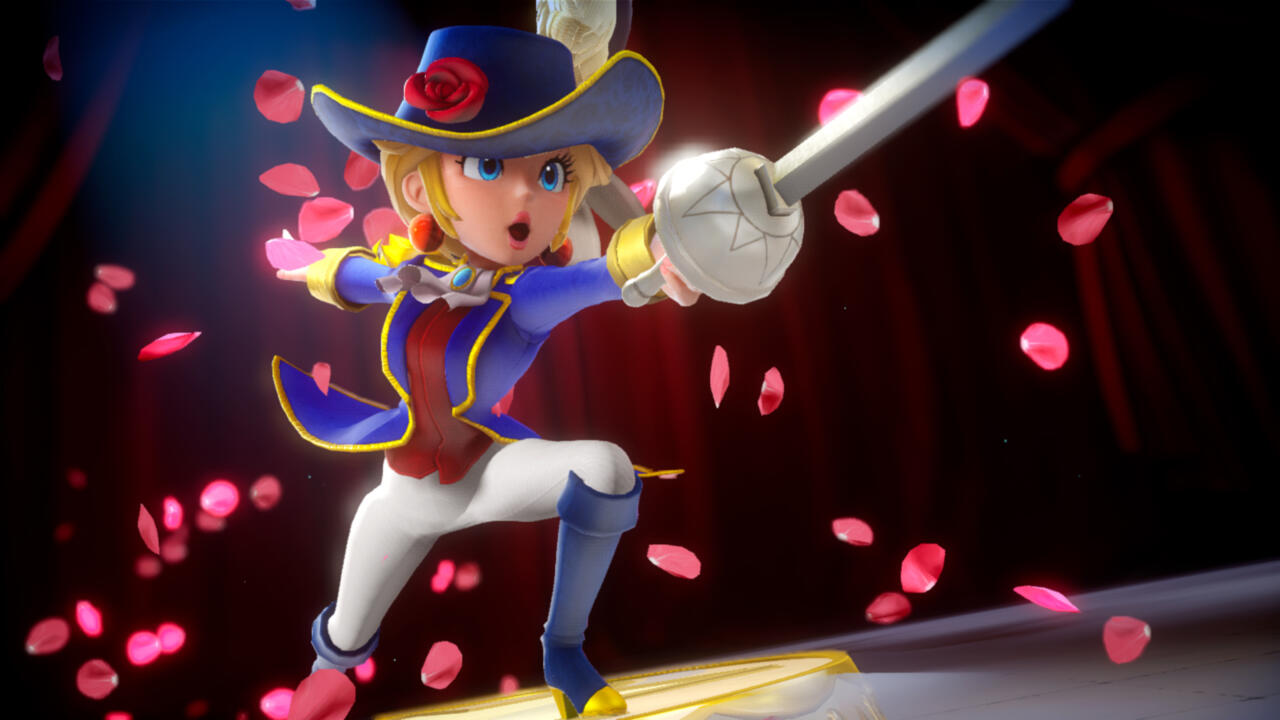 Swordfighter Peach is ready to swash some buckles