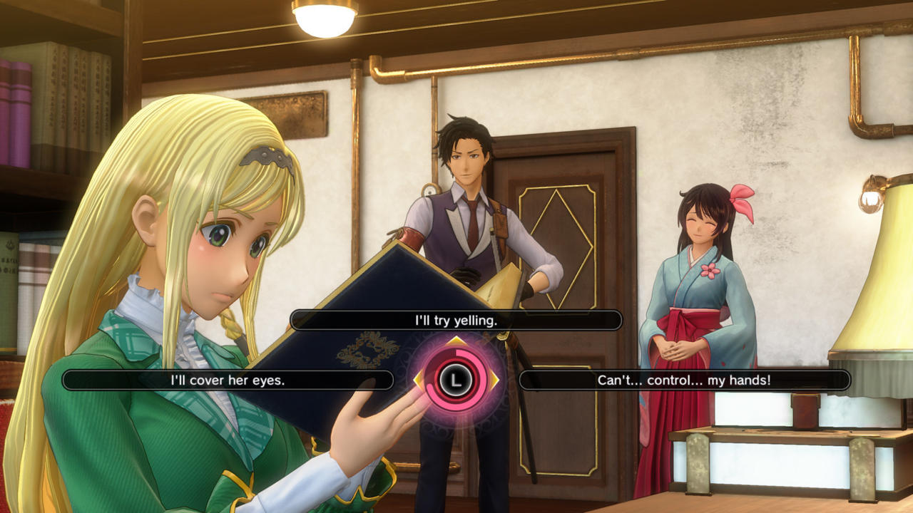 In Sakura Wars, you have a limited amount of time to choose how you respond in conversations.