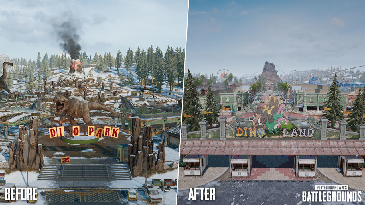 Dinoland offers far more locations for hiding and looting--it's sure to become Vikendi's newest hot spot.