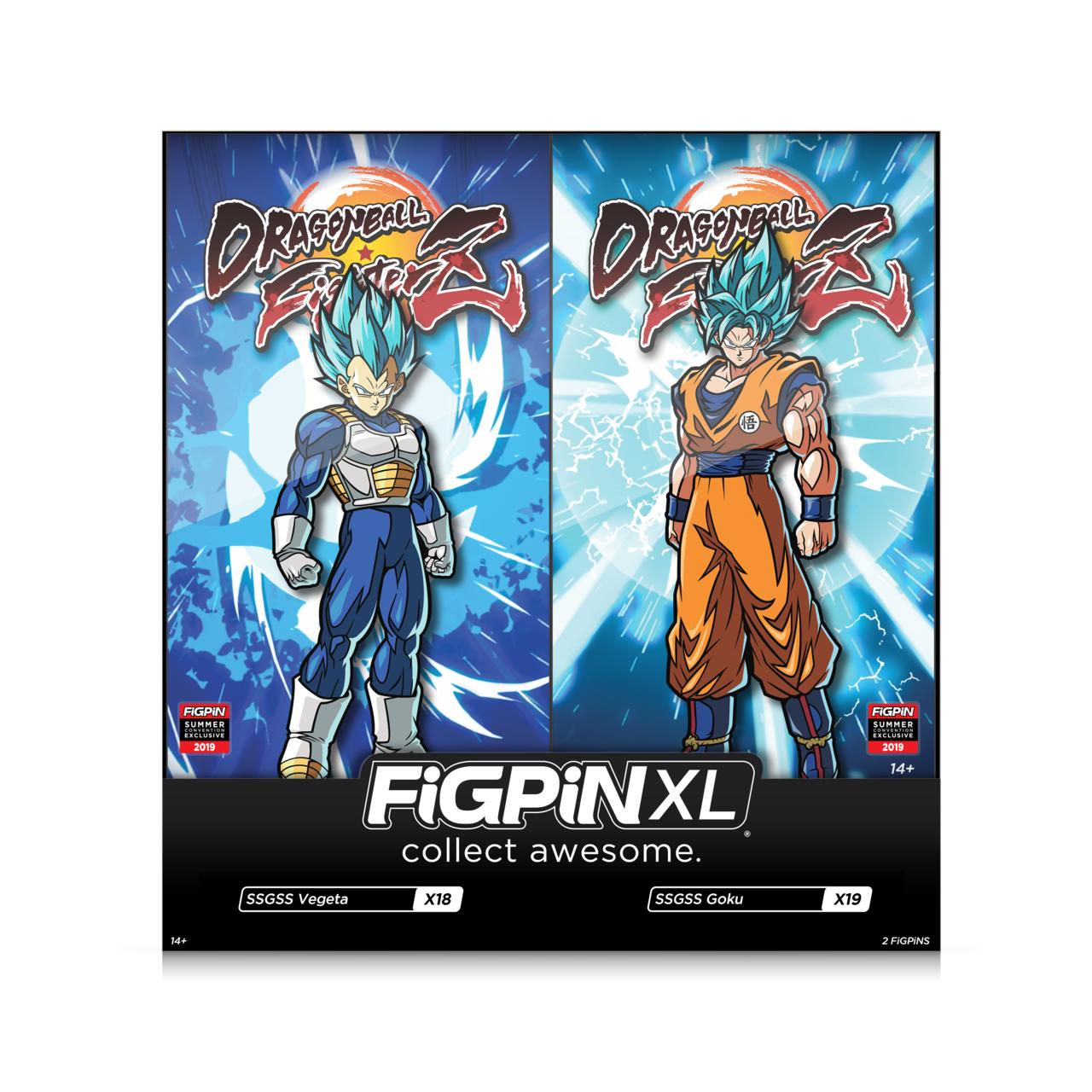 Dragon Ball FighterZ: SSGS Vegeta and Goku FigPin XL