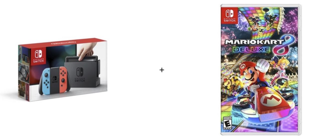 Nintendo Switch + game of your choice for $330