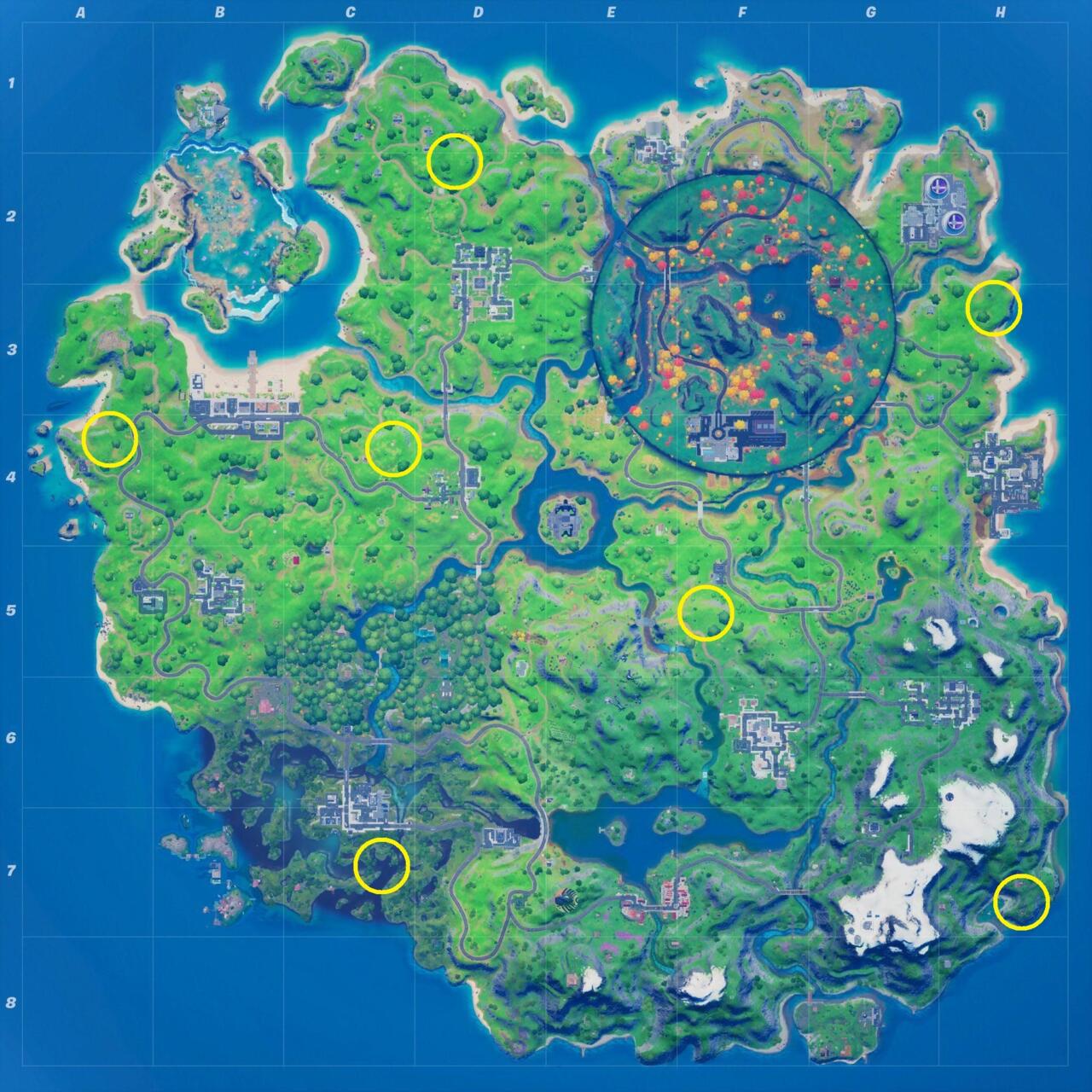Fortnite Witch Shack locations.