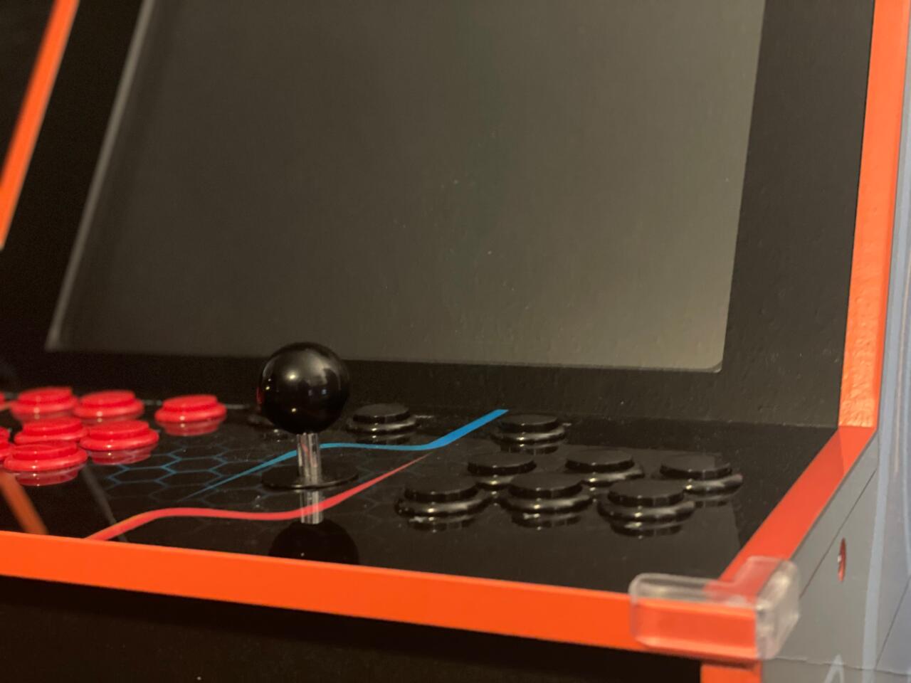 The iiRcade has two premium joysticks and six clicky buttons for each