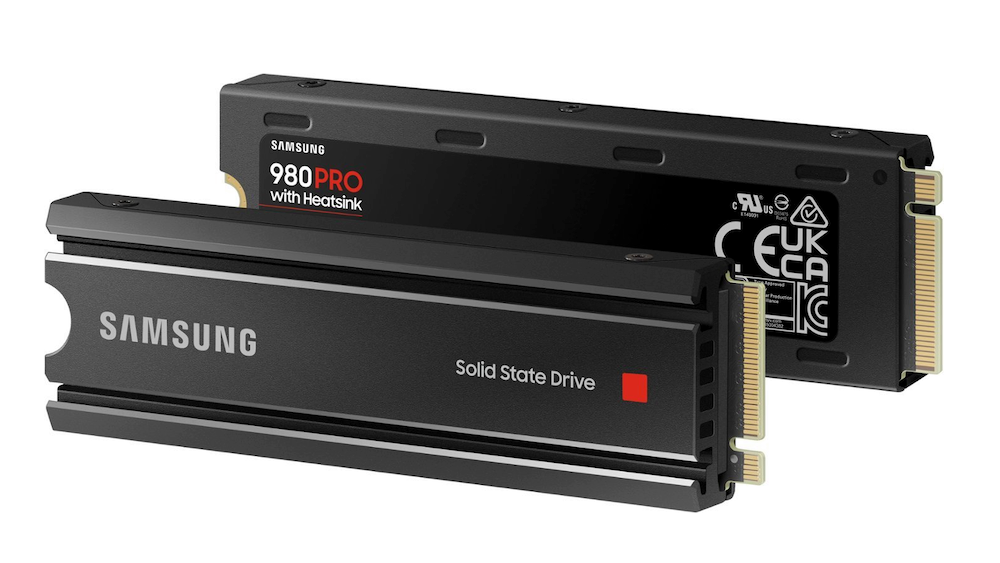 Samsung 980 Pro NVMe SSD with heatsink