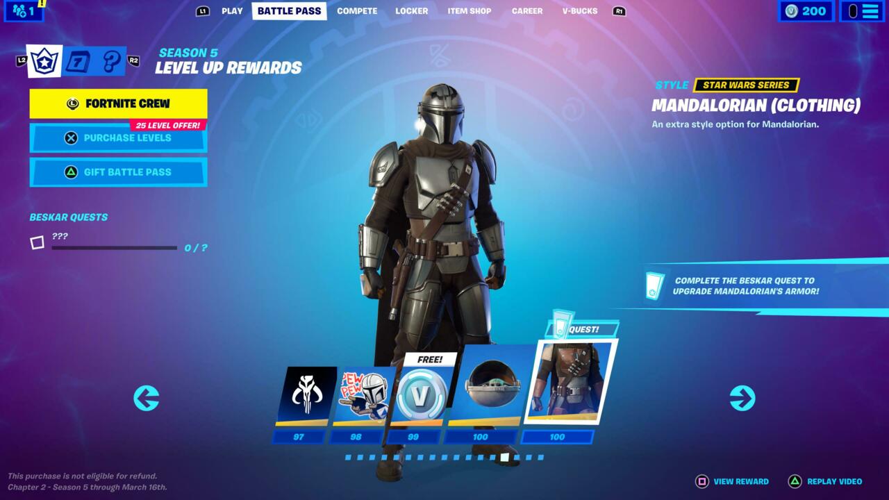 A fully decked out Mandalorian skin.