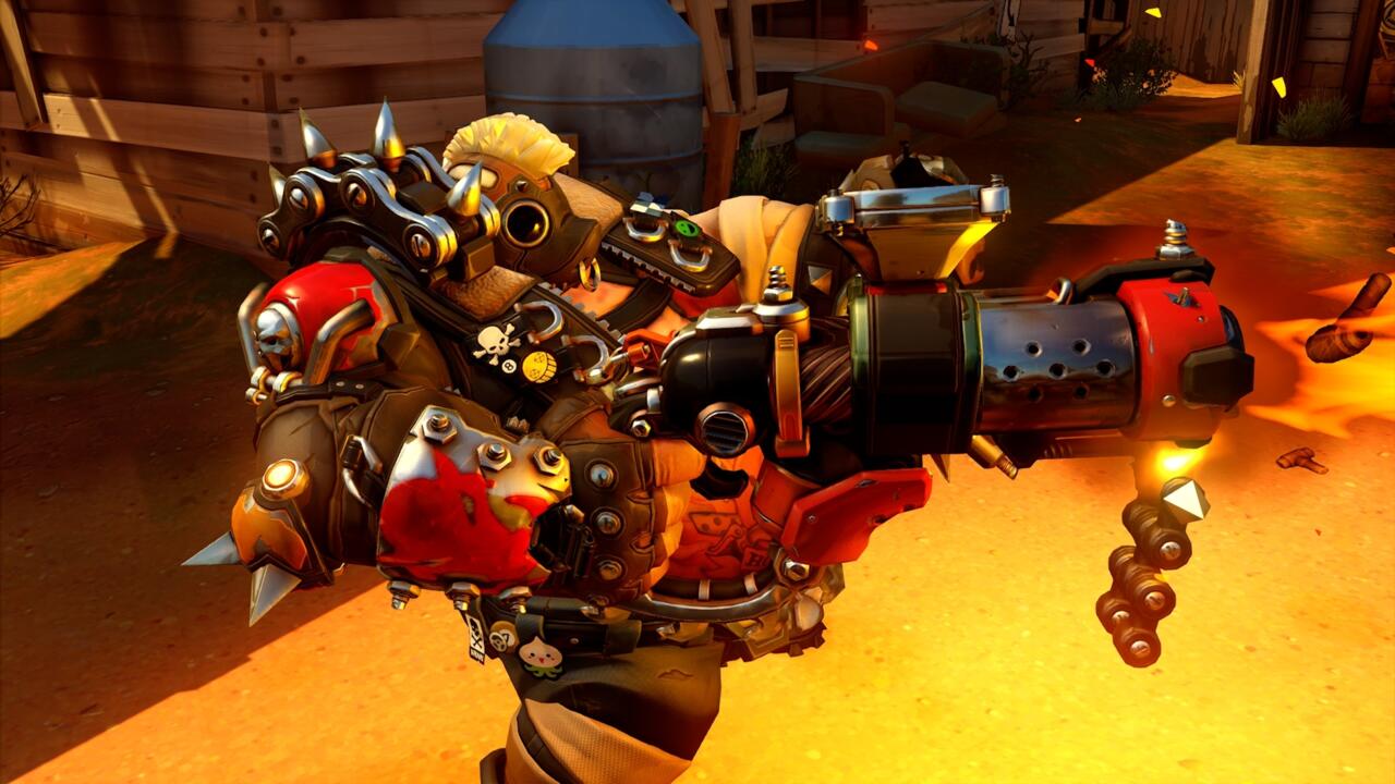Roadhog's ultimate is great for pushing the enemy team back.