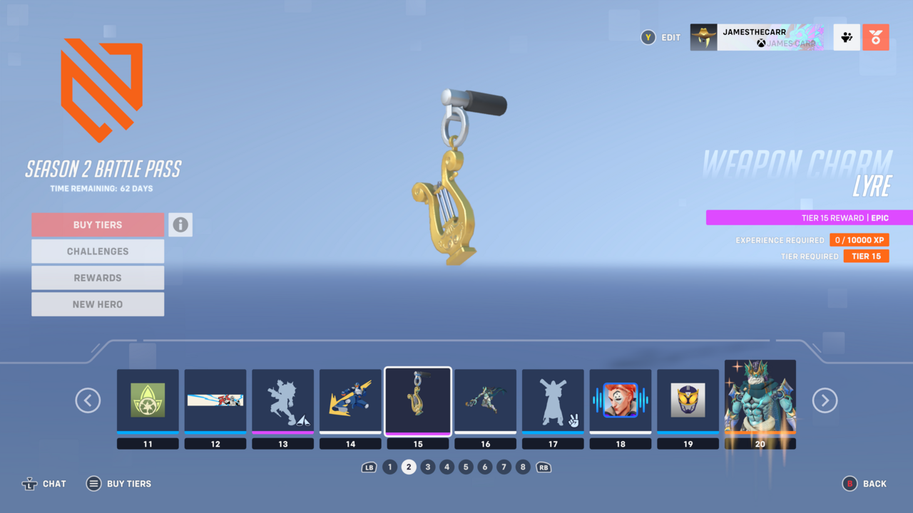 Tier 15 - Lyre Weapon Charm
