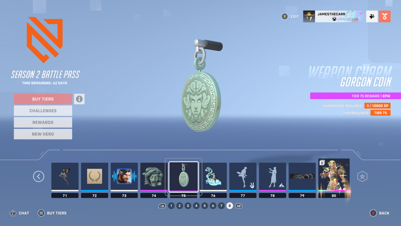 Tier 75 - Gorgon Coin Weapon Charm