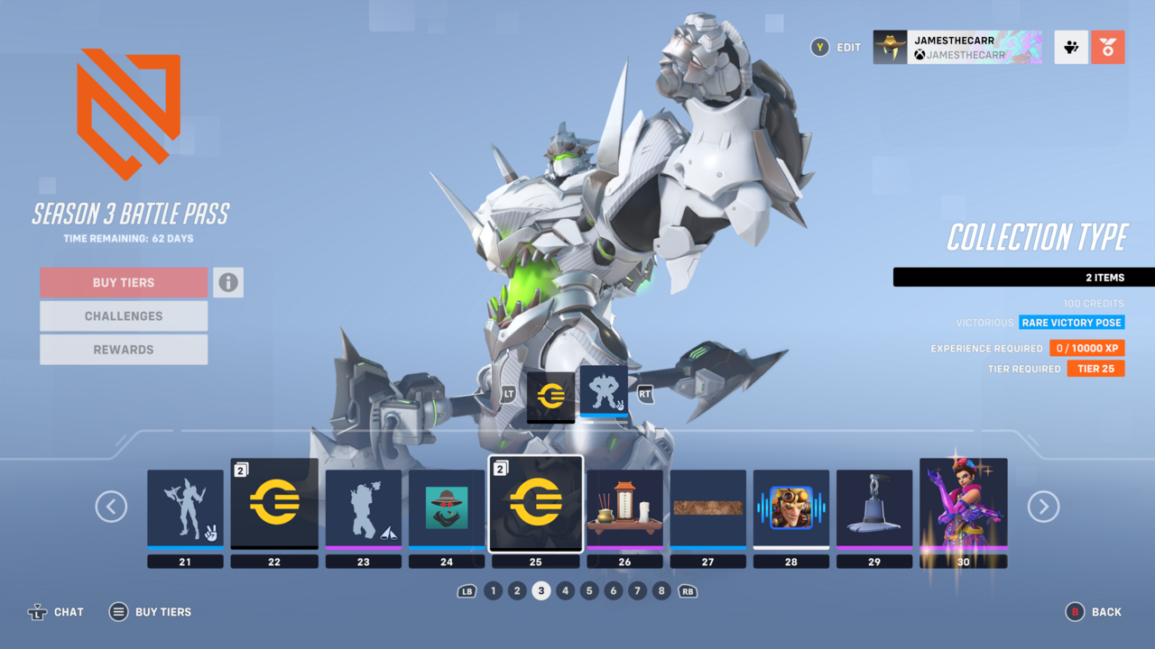 Tier 25 - Victorious Reinhardt Victory Pose, 100 Credits