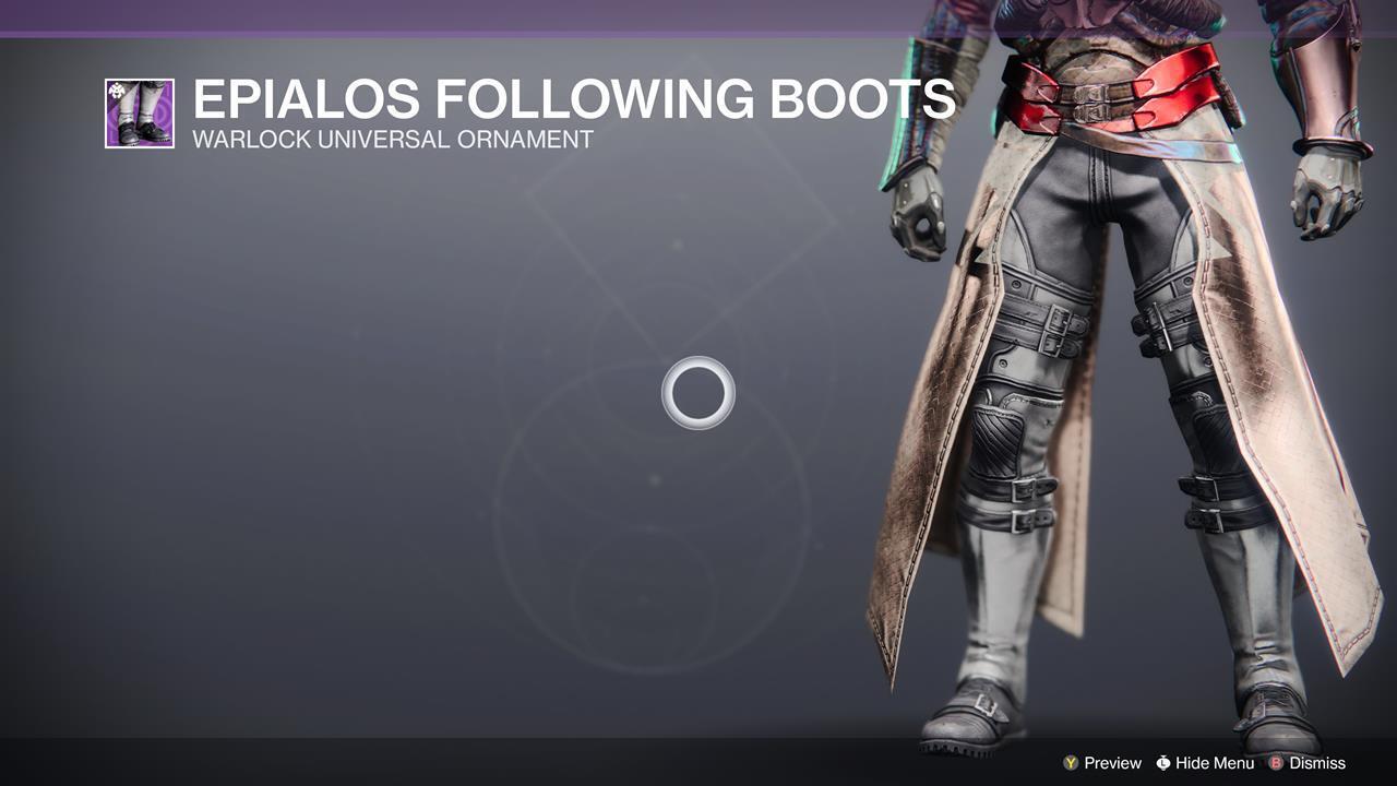 Warlock Epialos Following Boots