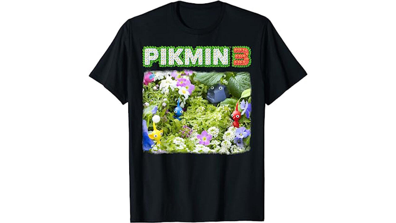 Pikmin 3 floral logo T-shirt
