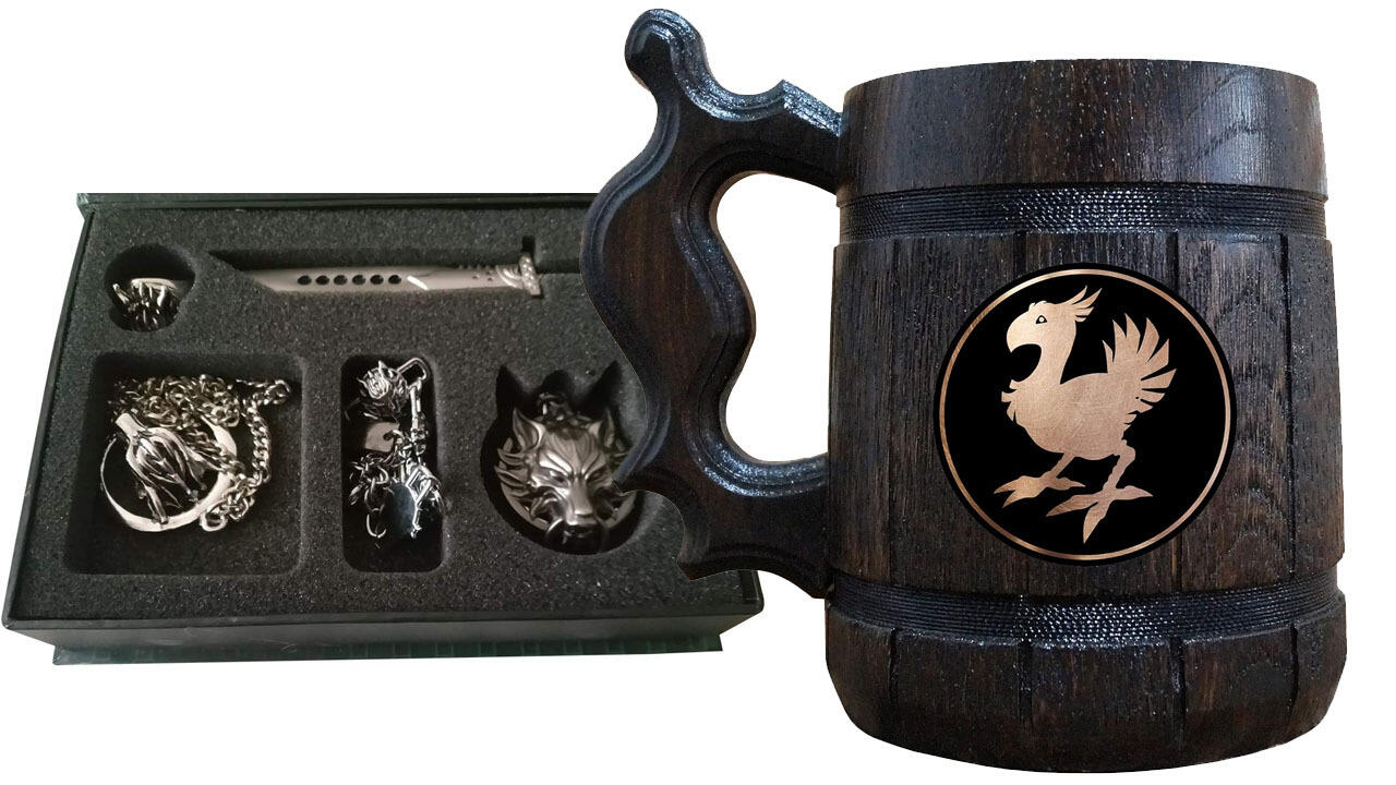 Final Fantasy Cloud Strife Jewelry and Beer Steins