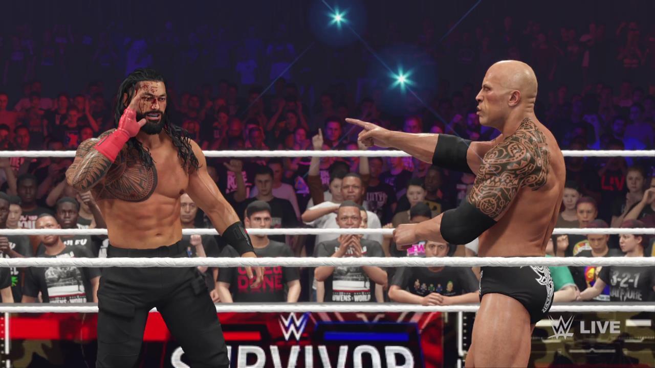 The Rock and Roman Reigns vs. Cody Rhodes and Seth "Freakin" Rollins