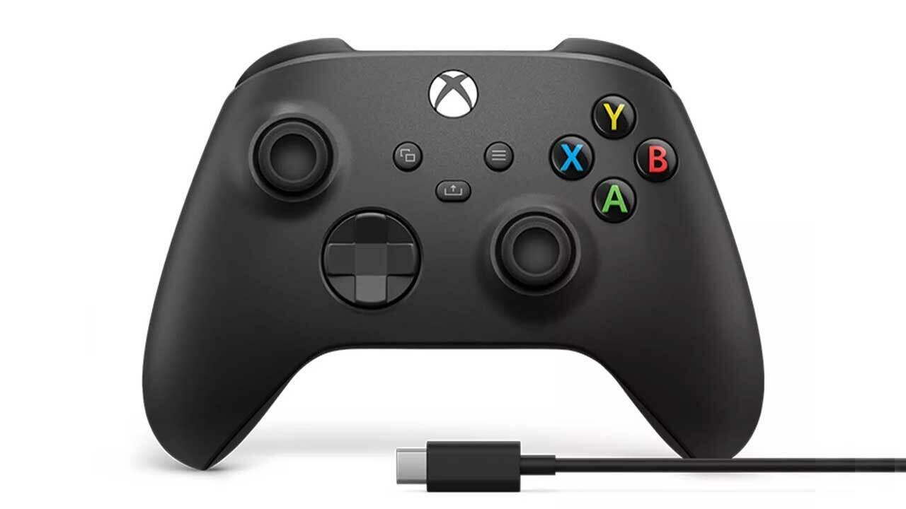 Xbox Core Controller Wireless Gaming Controller (Carbon Black with USB-C cable)
