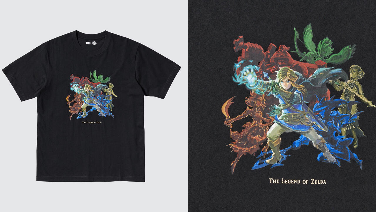 The Legend of Zelda: Tears of the Kingdom Black Graphic T-Shirt -- $24.90