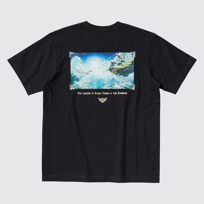 The Legend of Zelda: Tears of the Kingdom Short-Sleeve Graphic T-Shirt in Black (Back)