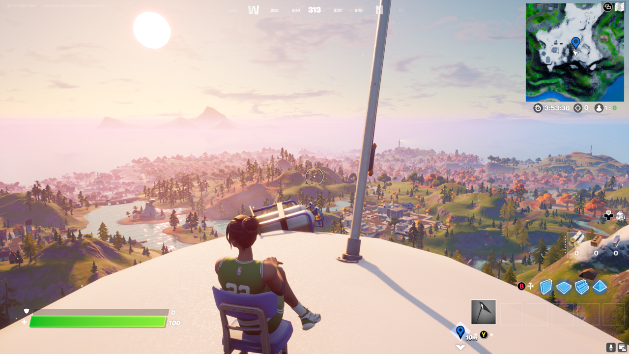The tallest mountain in Fortnite is known for its lovely view.