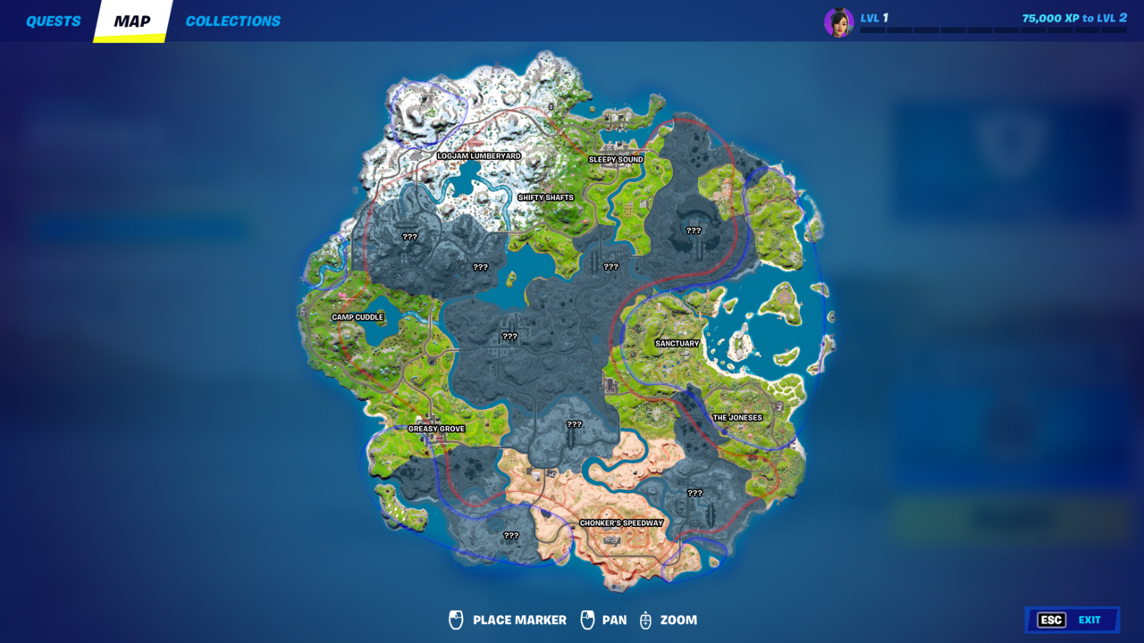 Here's what the map will look like when you first jump into Season 2.