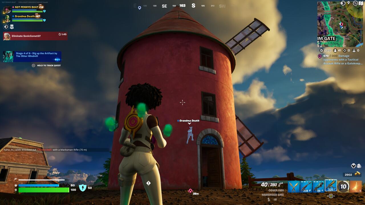 Under a windmill with a view of the Styx