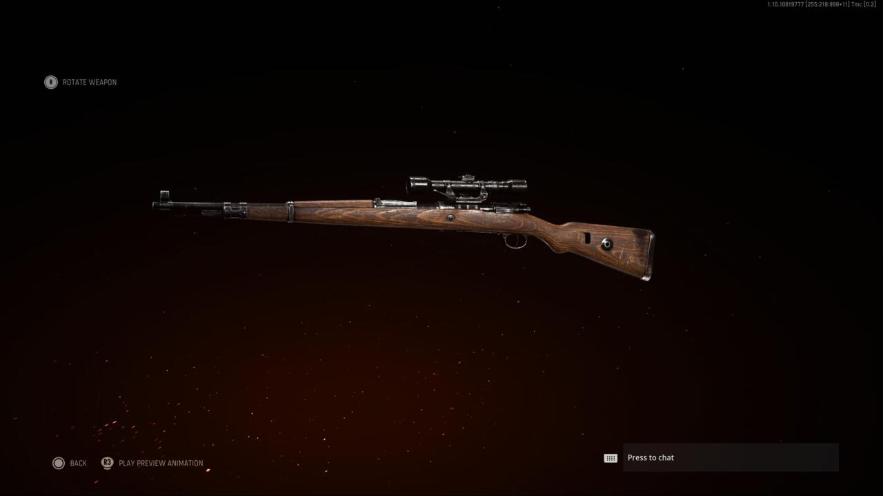 Kar98k sniper rifle