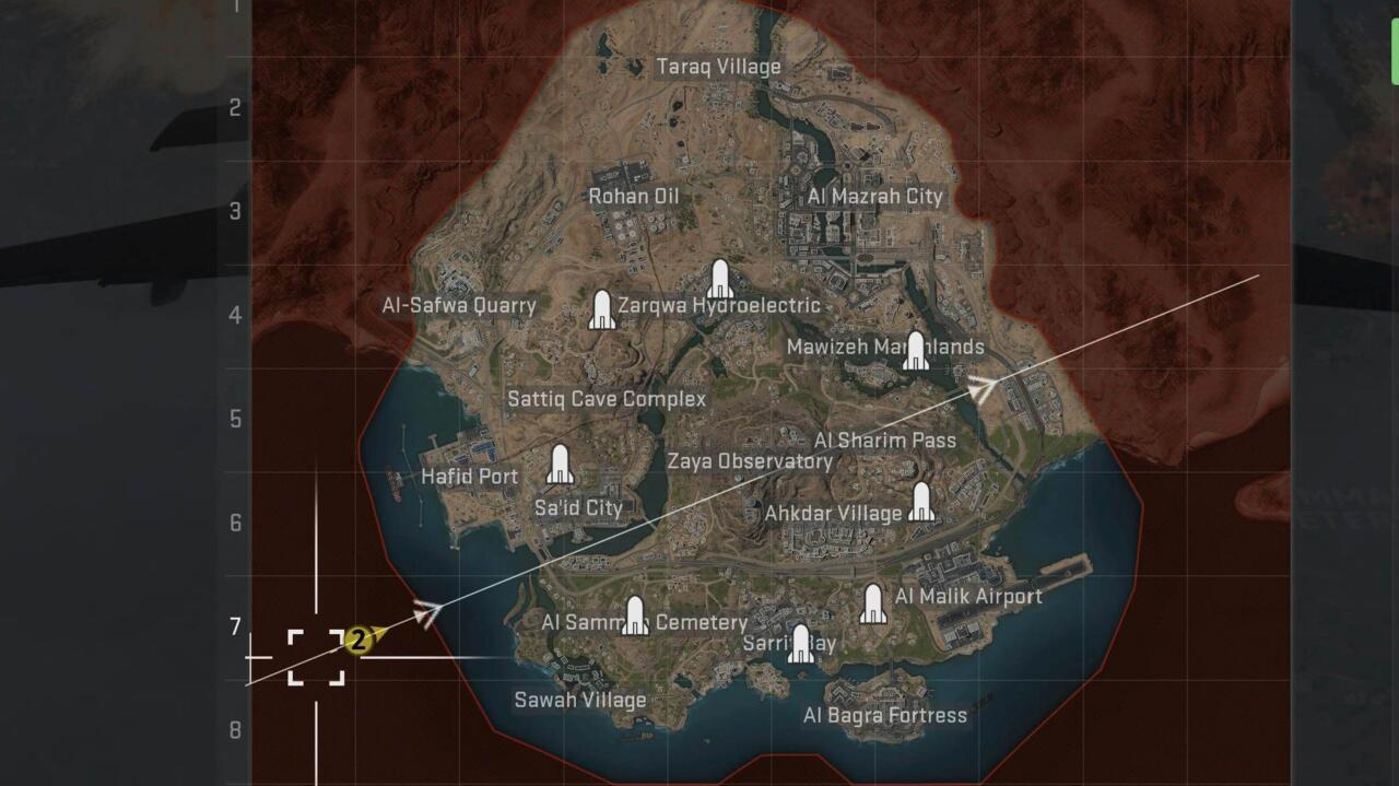 All missile locations
