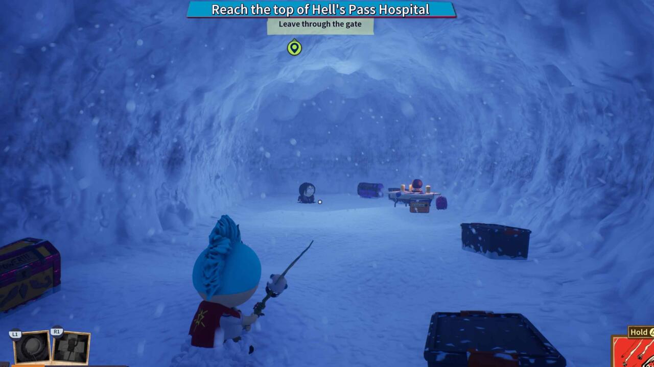 Found inside a small ice cave below the giant ice door you must enter