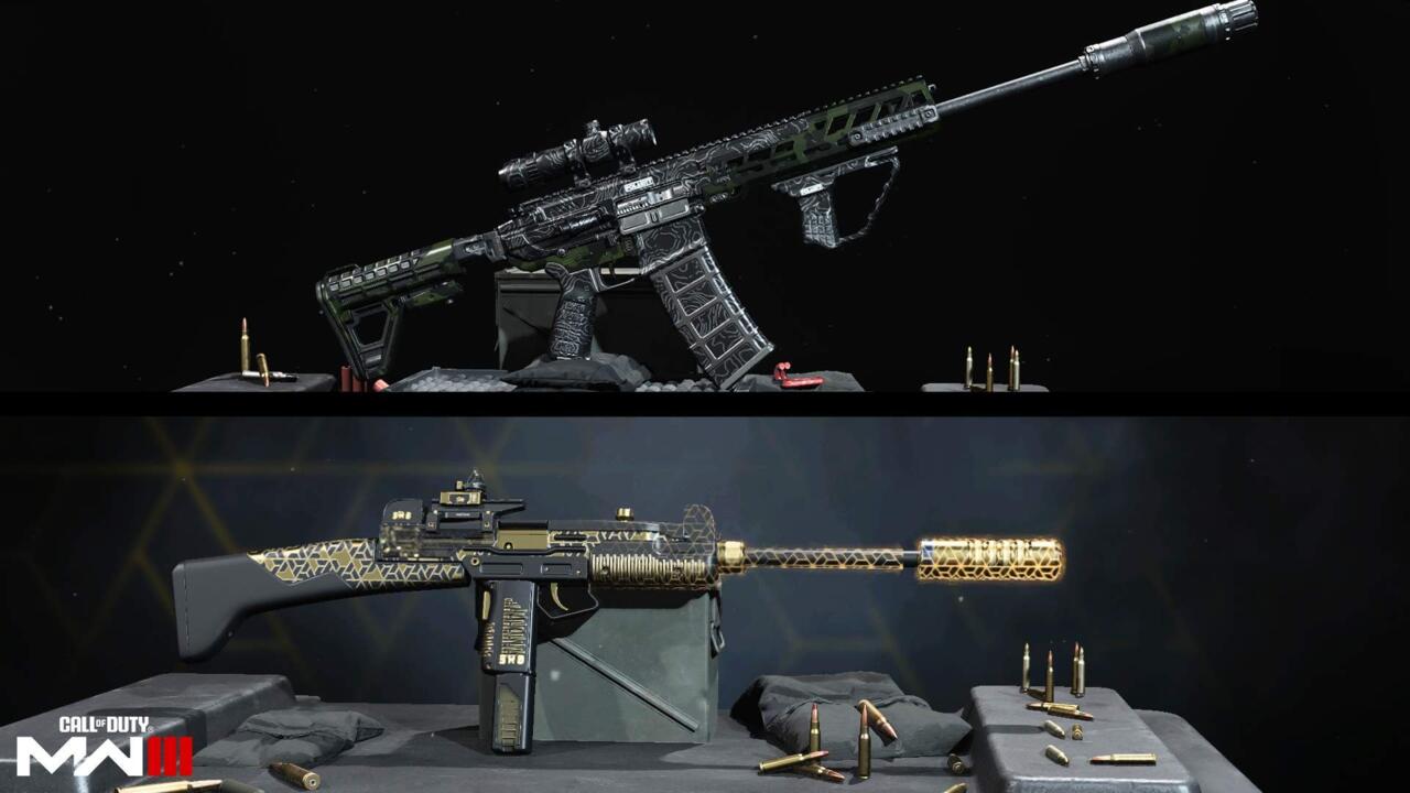 BAS-B battle rifle and WSP-9 submachine gun weapon blueprints
