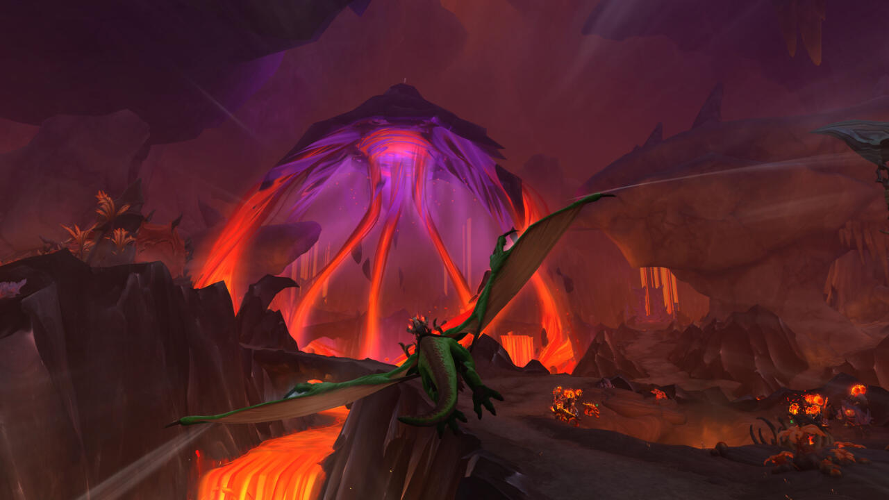 Despite being underground, Zaralek Cavern is still large enough to accommodate dragonriding.