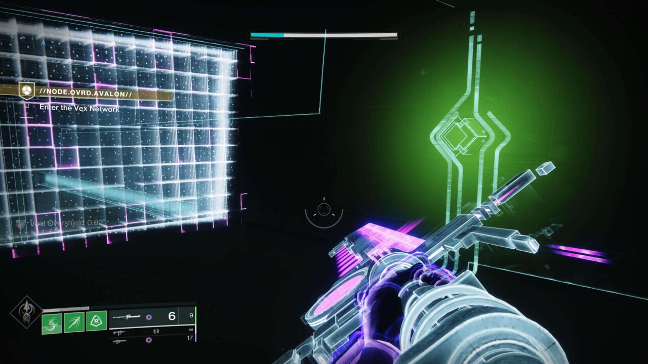 The second data node is inside a small room of Vex barriers.