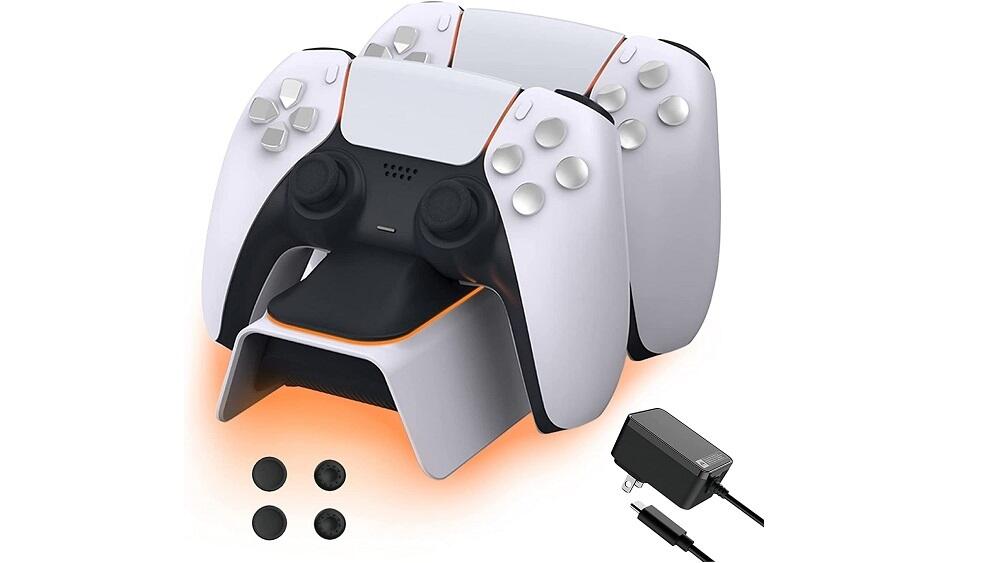 NexiGo PS5 Controller Charger with Thumb Grip Kit