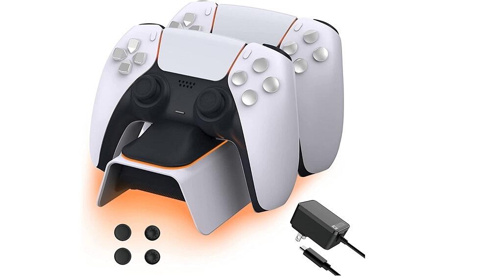 NexiGo PS5 Controller Charger + Thumb Grip Kit