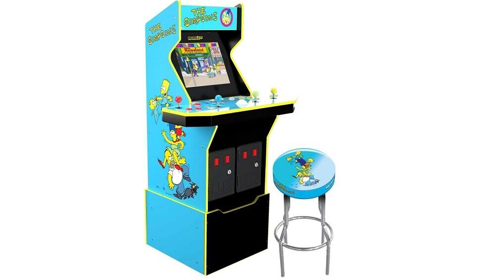 Arcade1Up The Simpsons 30th Edition Arcade + Stool and Tin
