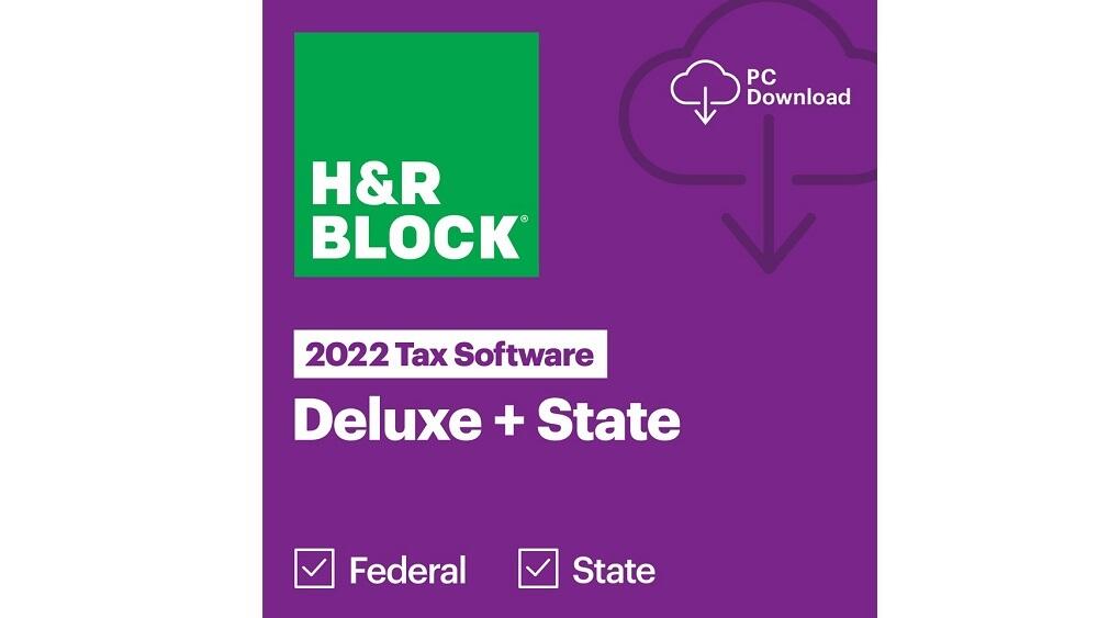 H&R Block 2022 Deluxe + State Win Tax Software