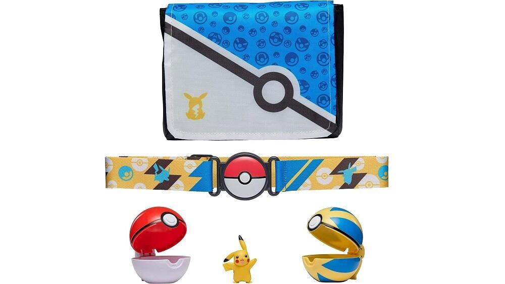 Pokemon Bandolier Set (Pikachu Figure, Poke Balls, Belt, Carrying Bag)