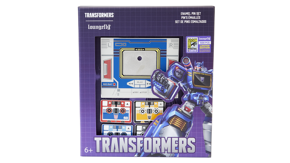 Loungefly Transformers SDCC 2023 Soundwave Cassettes 6-Piece Pin Set
