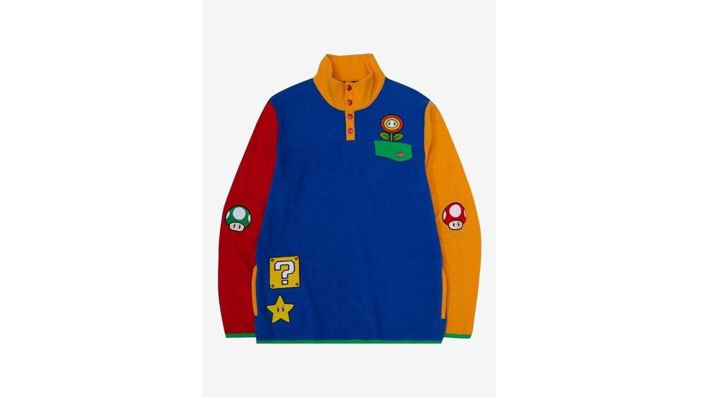 Nintendo Super Mario Bros. Icons Color Block Fleece Jacket