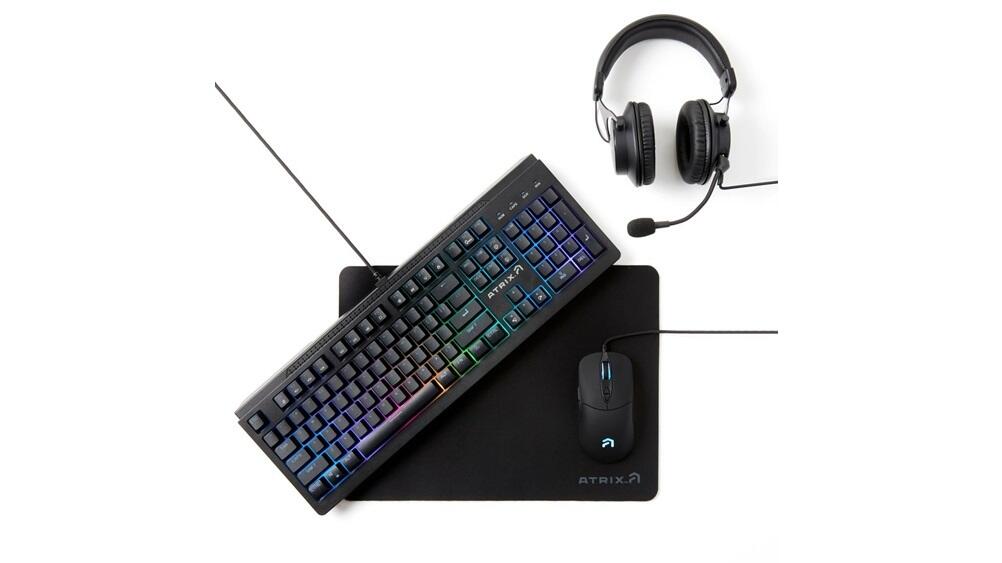 Atrix PC Gaming Bundle (L-Series Headset, Wired Keyboard, Mouse, Mouse Pad)