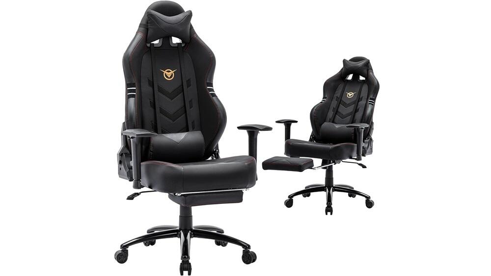 Big and Tall Gaming Chair with Footrest