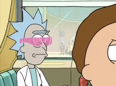 Pink glasses Rick