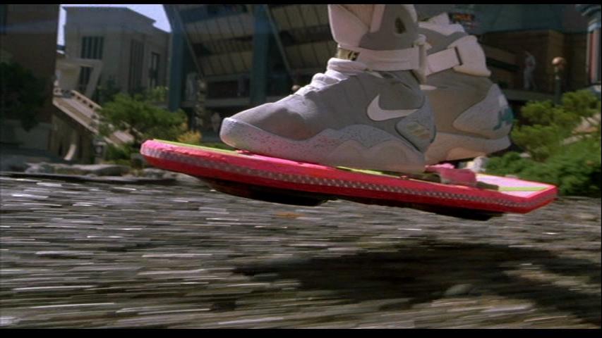 There's a Back to the Future hoverboard in Aech's apartment