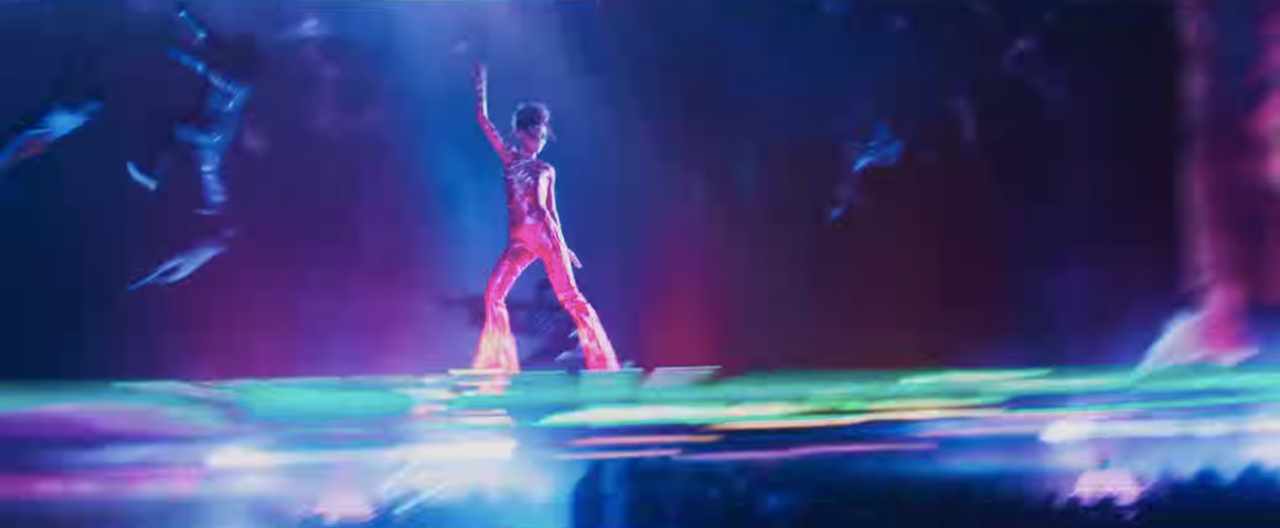 The dance scene is a tribute to Saturday Night Fever