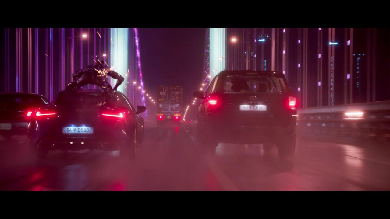 24. The car chase scene is a mix between shots from Busan and Atlanta.