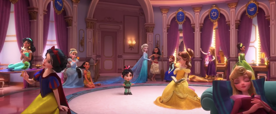 9. They got the princesses' original voice actors (where possible) to return for that scene.