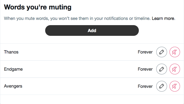 2. The "muted words" setting is your new best friend
