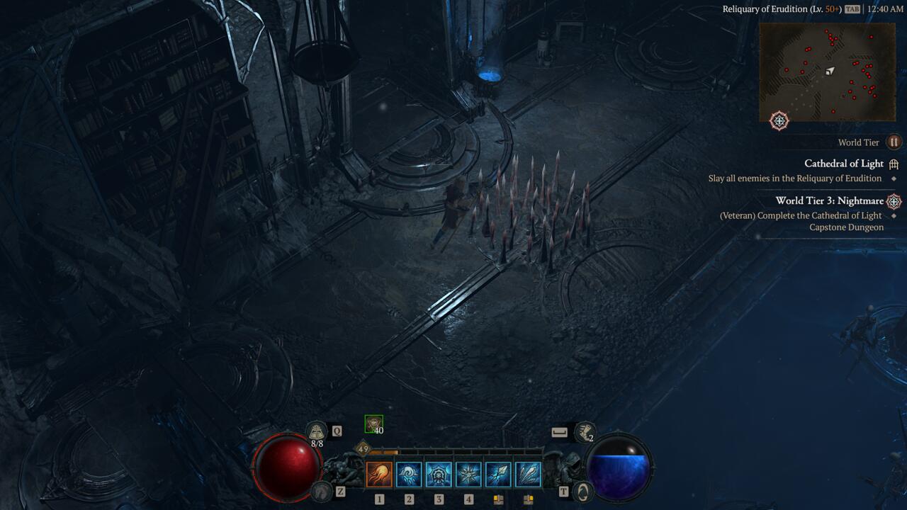 You can see just how many enemies are around you in this part of the dungeon.