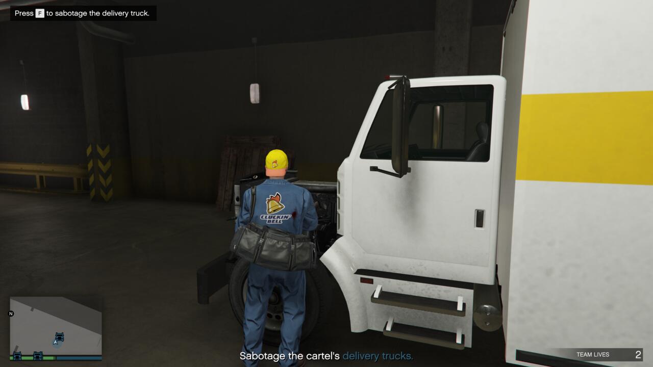 Sabotage the cartel's delivery trucks