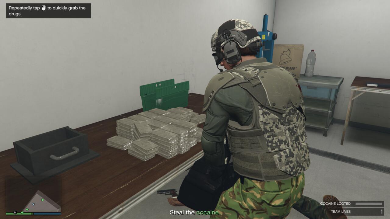 Looting the coke storage areas